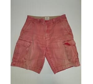 Vtg St. John's Faded Red Cargo Shorts Mens 34 Grunge y2k Streetwear Nautical